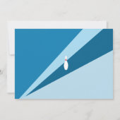 5. Geburtstag Foto Bowling Party rot Einladung (Rückseite)