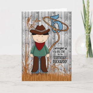 5. Geburtstag für einen kleinen Cowboy Western The Karte