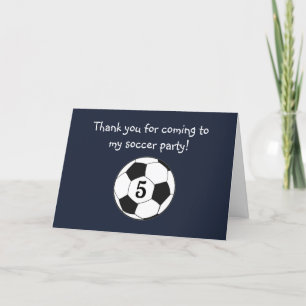 5. Geburtstag Fußball Sportboote Kinder Dankeskarte