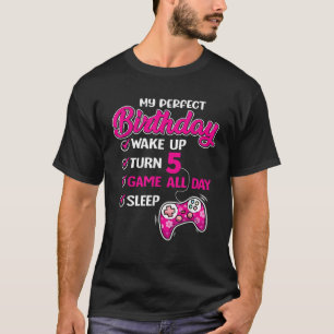 5. Geburtstag Gamer Girl 5 Jahre alt Perfekt Gi T-Shirt