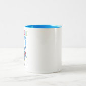 5. Geburtstag Gebäude Blocks Personalisiert Geburt Zweifarbige Tasse (Mittel)