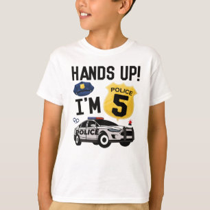 5. Geburtstag Geschenk Polizeibeamte 5 Jahre Junge T-Shirt