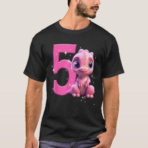 5. Geburtstag Girl Dinosaurier Pink Party Kinder R T-Shirt
