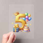 5. Geburtstag Gold Acryleinladungen (Insitu (Handheld))
