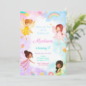 5. Geburtstag Goldenes Party Einladung (Stehend Vorderseite)