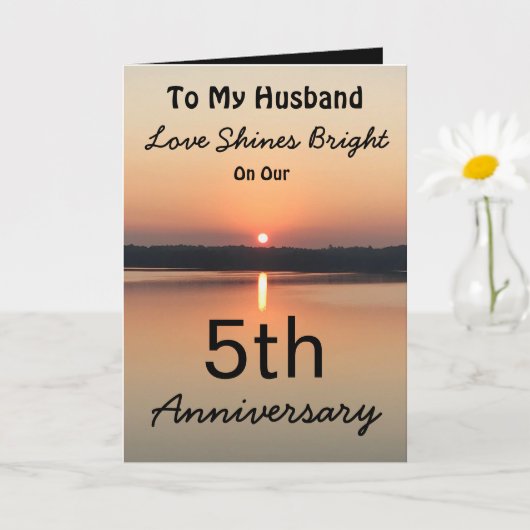 5. Geburtstag Husband Liebe Shines Bright Karte (Kleine Pflanze)