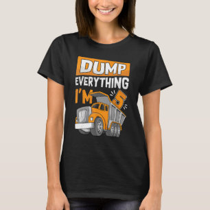 5. Geburtstag Junge 5 Fünfjährige Kinder Bau T-Shirt
