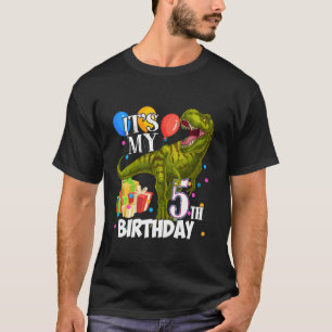 5. Geburtstag Junge 5 Jahre alt Dinosaurier Saurus T-Shirt