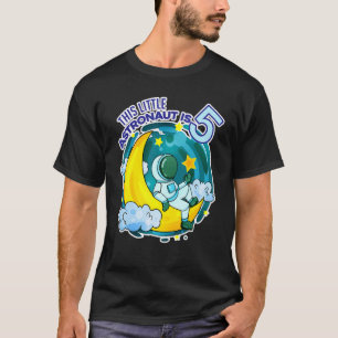 5. Geburtstag Junge 5 Jahre alter Astronautenraum T-Shirt