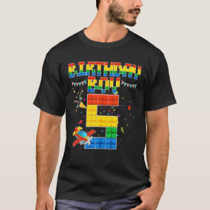 5. Geburtstag Junge Gebäude Brick 5 Jahre alt Blöc T-Shirt
