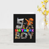 5. Geburtstag Junge Italienische Brainrot für Kind Karte (Gelbe Blume)