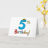 5. Geburtstag! Karte (Gelbe Blume)