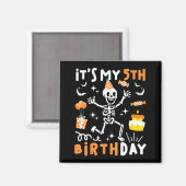 5. Geburtstag Kinder lustiges Skelett 5. Geburtsta Magnet (Vorderseite/Rückseite)
