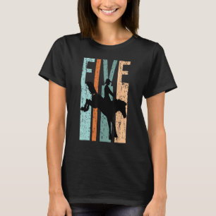 5. Geburtstag Kinder Retro Rodeo Pferdefreunde Cow T-Shirt