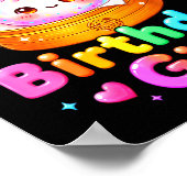 5. Geburtstag Mädchen Dumpling Kawaii Pastell Anim Poster (Ecke)