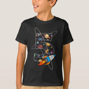 5. Geburtstag Mädchen Jungen Astronaut 5 Jahre al T-Shirt