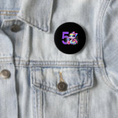 5. Geburtstag Mädchen Schlangenparty Regenbogen Co Button (Beispiel)