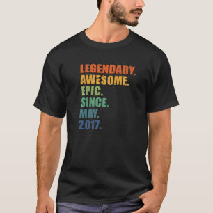 5. Geburtstag Mai 2017 Boys Girls 5 Jahre Annivers T-Shirt