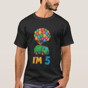 5. Geburtstag Müllwagen Ballon Cartoon Ich bin 5 F T-Shirt