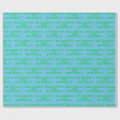 5. Geburtstag Niedlich Blue Simple Modern Junge Geschenkpapier (Flach)