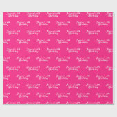 5. Geburtstag Niedlich Girly Pink Einfache Moderne Geschenkpapier (Flach)