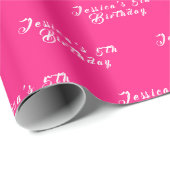 5. Geburtstag Niedlich Girly Pink Einfache Moderne Geschenkpapier (Rolleneckpunkt)