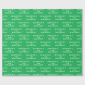 5. Geburtstag Niedlich Green Simple Modern Junge Geschenkpapier (Flach)