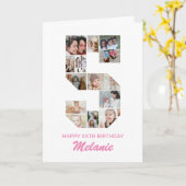 5. Geburtstag Nr. 5 FotoCollage Personalisiert Karte (Gelbe Blume)