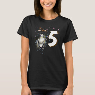 5. Geburtstag Pinguin Fan T-Shirt