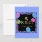 5. Geburtstag Postkarte (Vorne/Hinten)