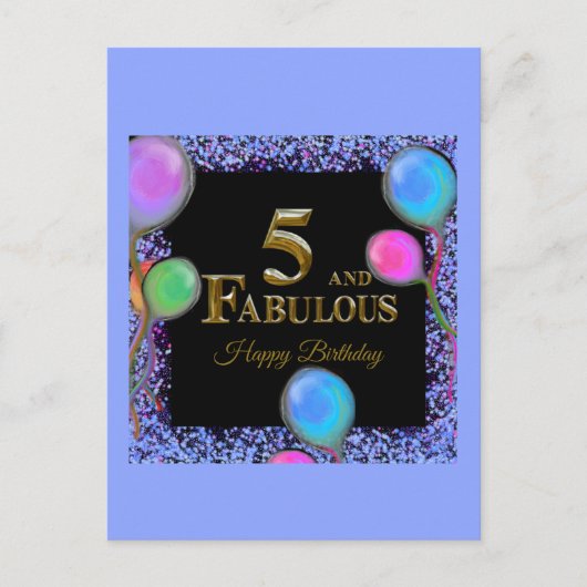 5. Geburtstag Postkarte (Vorderseite)
