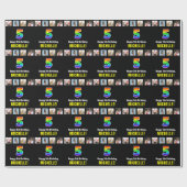 5. Geburtstag: Regenbogen "5"; benutzerdefinierte  Geschenkpapier (Flach)