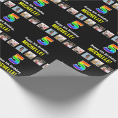 5. Geburtstag: Regenbogen "5"; benutzerdefinierte Geschenkpapier (Ecke)