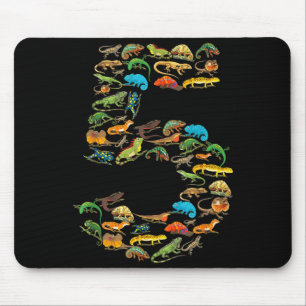 5. Geburtstag Reptilien Eidechsen 5 Jahre Geburtst Mousepad