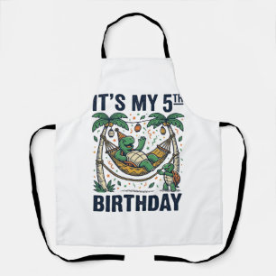 5. Geburtstag Schildkröte Hängematte Vintage Gravu Schürze