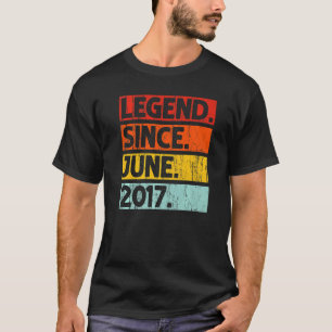 5. Geburtstag seit Juni 2017 5 Jahre alt T-Shirt