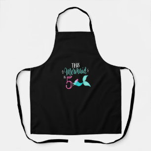 5. Geburtstag Shirt Mermaid Girl Party DIESES MERM Schürze