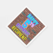 5. Geburtstag ~ Spaß, Urban Graffiti Inspirierter Serviette (Ecke)