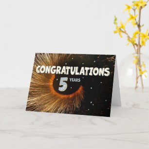 5. Geburtstag Swirl und Stars Karte