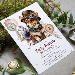 5. Geburtstag Welpenhund Adoption Party Einladung