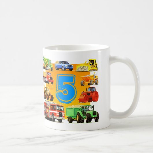 5. Geburtstags-Bau-LKW Kaffeetasse (Rechts)