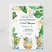 5. Geburtstags-Cocktail-Party-Feier Einladung (Vorderseite)