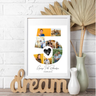 5. Geburtstags-Foto-Collage-Poster-Andenken Poster