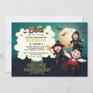 5. Geburtstags-Halloween-Party Einladung
