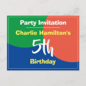 5. Geburtstagseinladung Postkarte (Vorderseite)