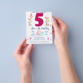 5. Geburtstagsfeier Einladung - Musikthema Flyer (Gruppe)