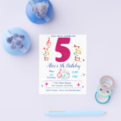 5. Geburtstagsfeier Einladung - Musikthema Flyer (Einzeln)