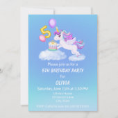 5. Geburtstagsfeier mit Einladung zum Kuchen (Vorderseite)