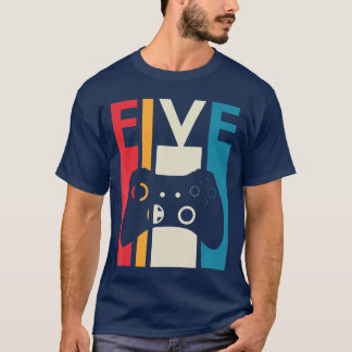 5. Geburtstagsgeschenk Fünf Vintage-Gaming-Geburts T-Shirt