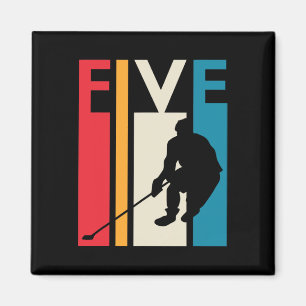 5. Geburtstagsgeschenk Fünf Vintage-Hockey-Geburts Magnet